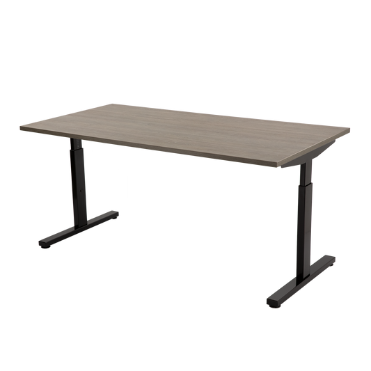 YOOS! Bureau Basic verstelbaar bureau eiken zwart frame