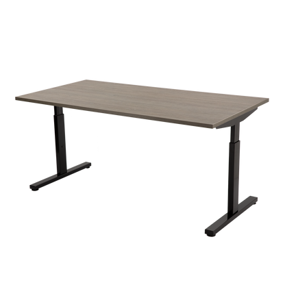 YOOS! Bureau Basic verstelbaar bureau eiken zwart frame