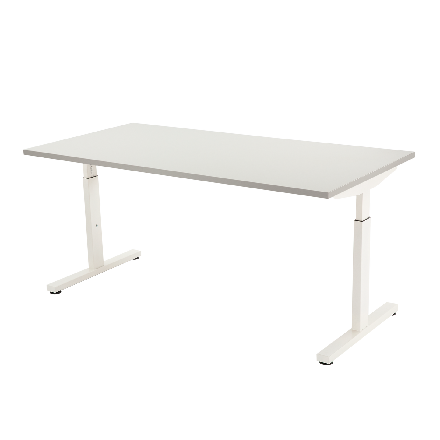 YOOS! Basic Workspace Verstelbaar bureau grijs blad wit frame