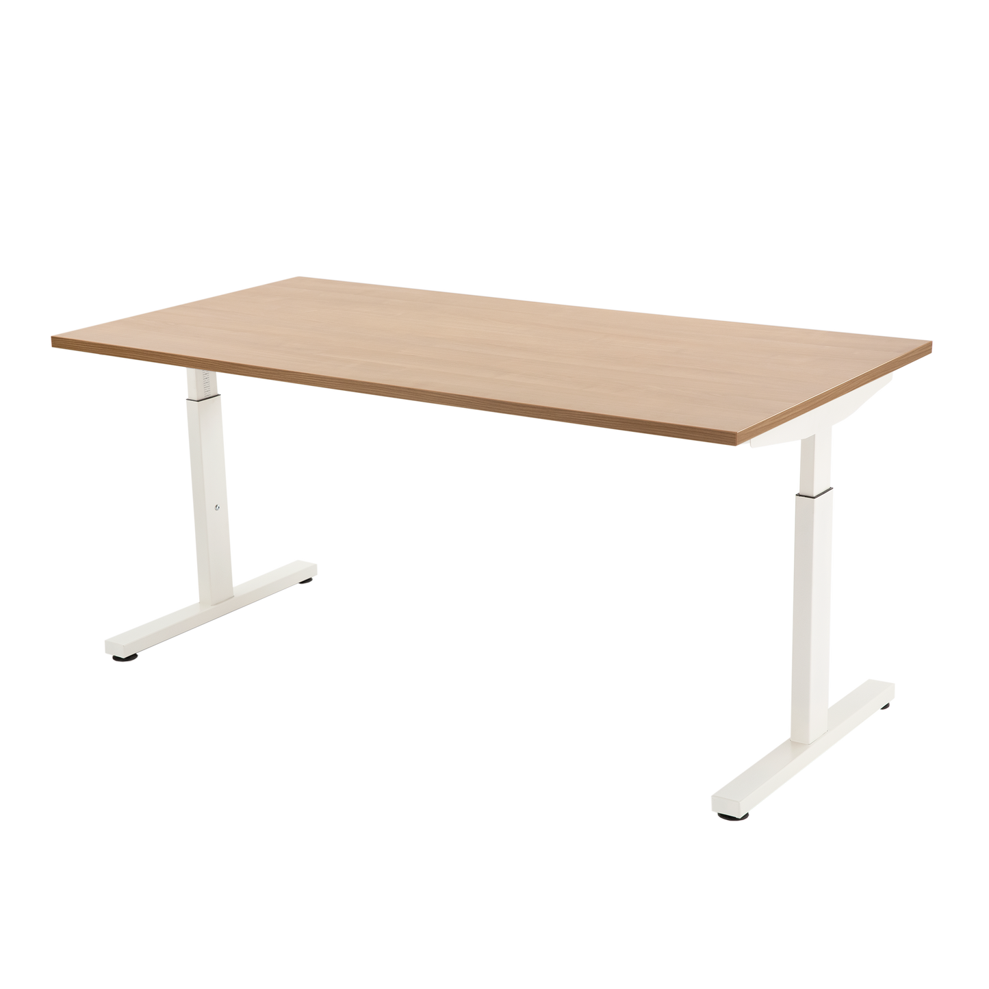 YOOS! Basic Workspace Verstelbaar bureau havanna blad wit frame
