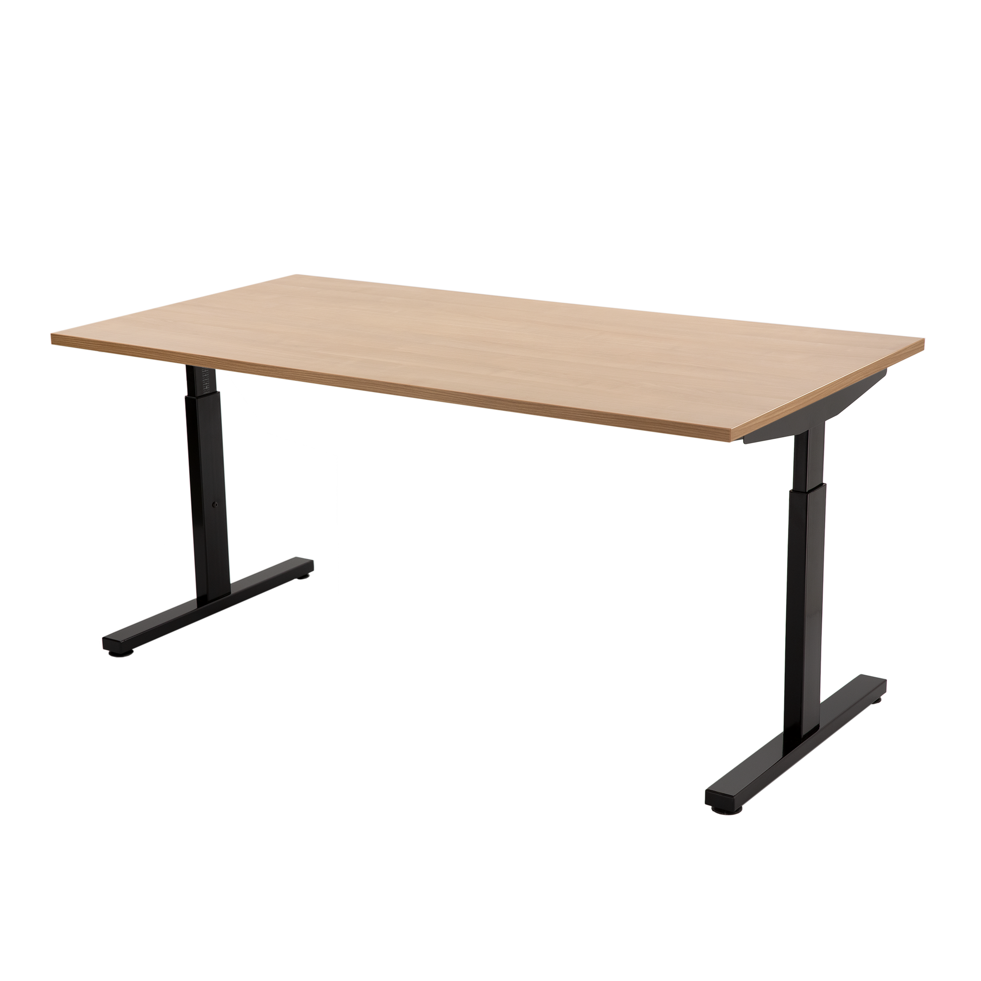 YOOS! Basic Workspace Verstelbaar bureau havanna blad zwart frame