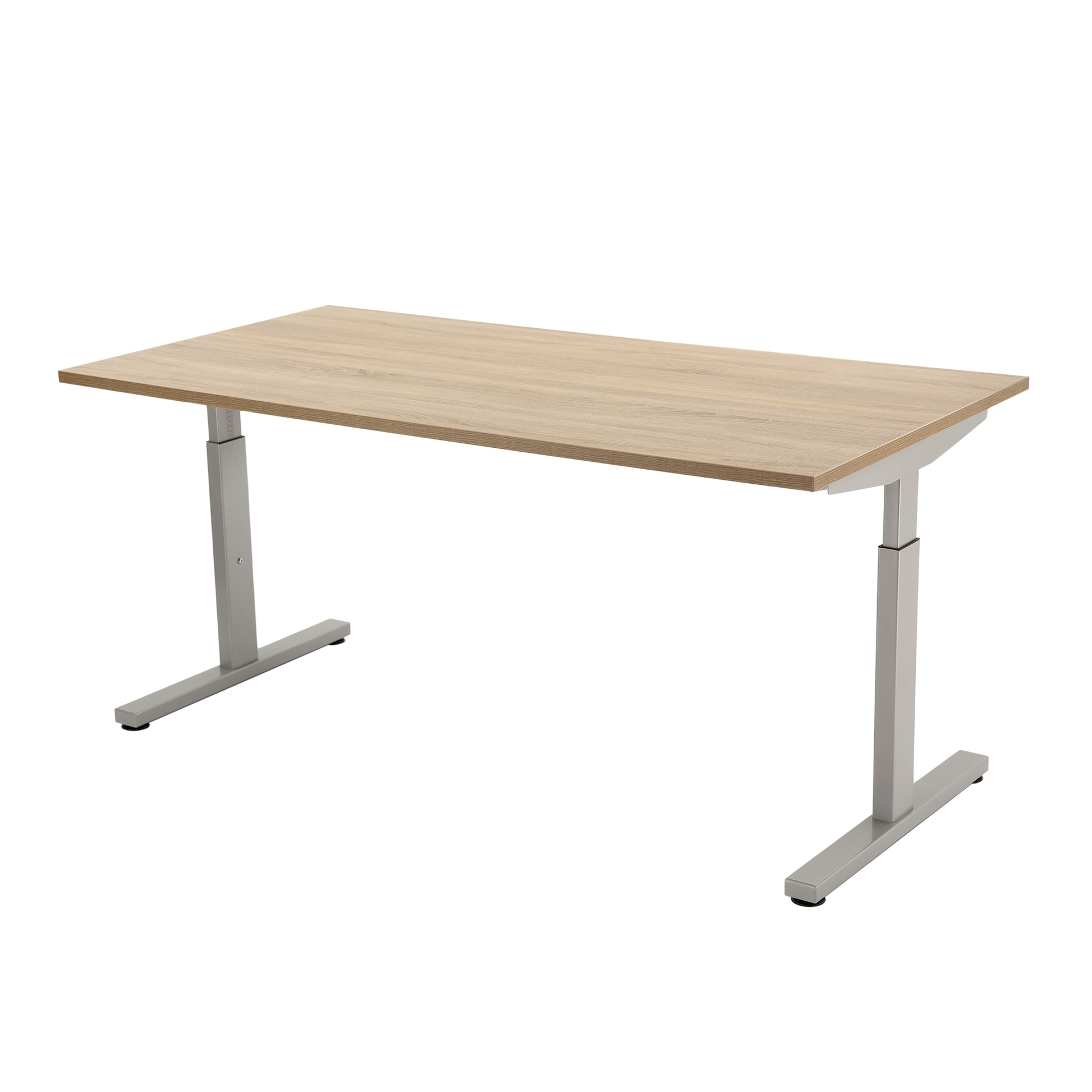 YOOS! Basic Workspace Verstelbaar bureau 180 cm midden eiken aluminium frame