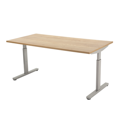 YOOS! Basic bureau Verstelbaar bureau 180 cm robuust eiken aluminium frame