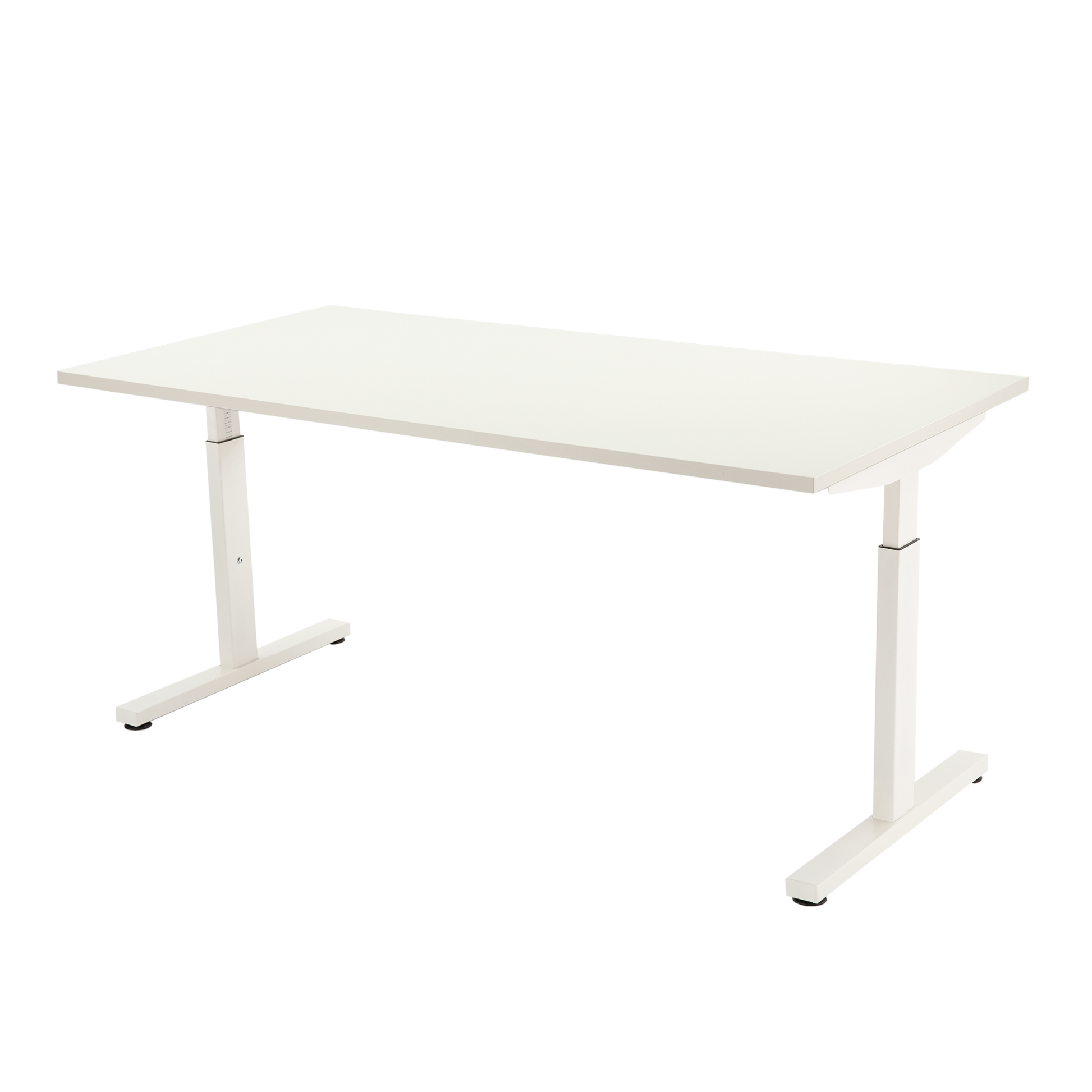 YOOS! Basic Workspace Verstelbaar bureau wit blad wit frame
