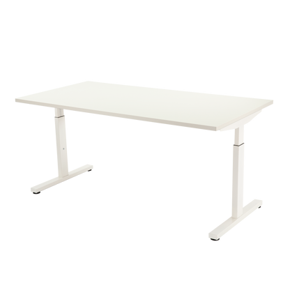 YOOS! Basic bureau Verstelbaar bureau wit blad wit frame