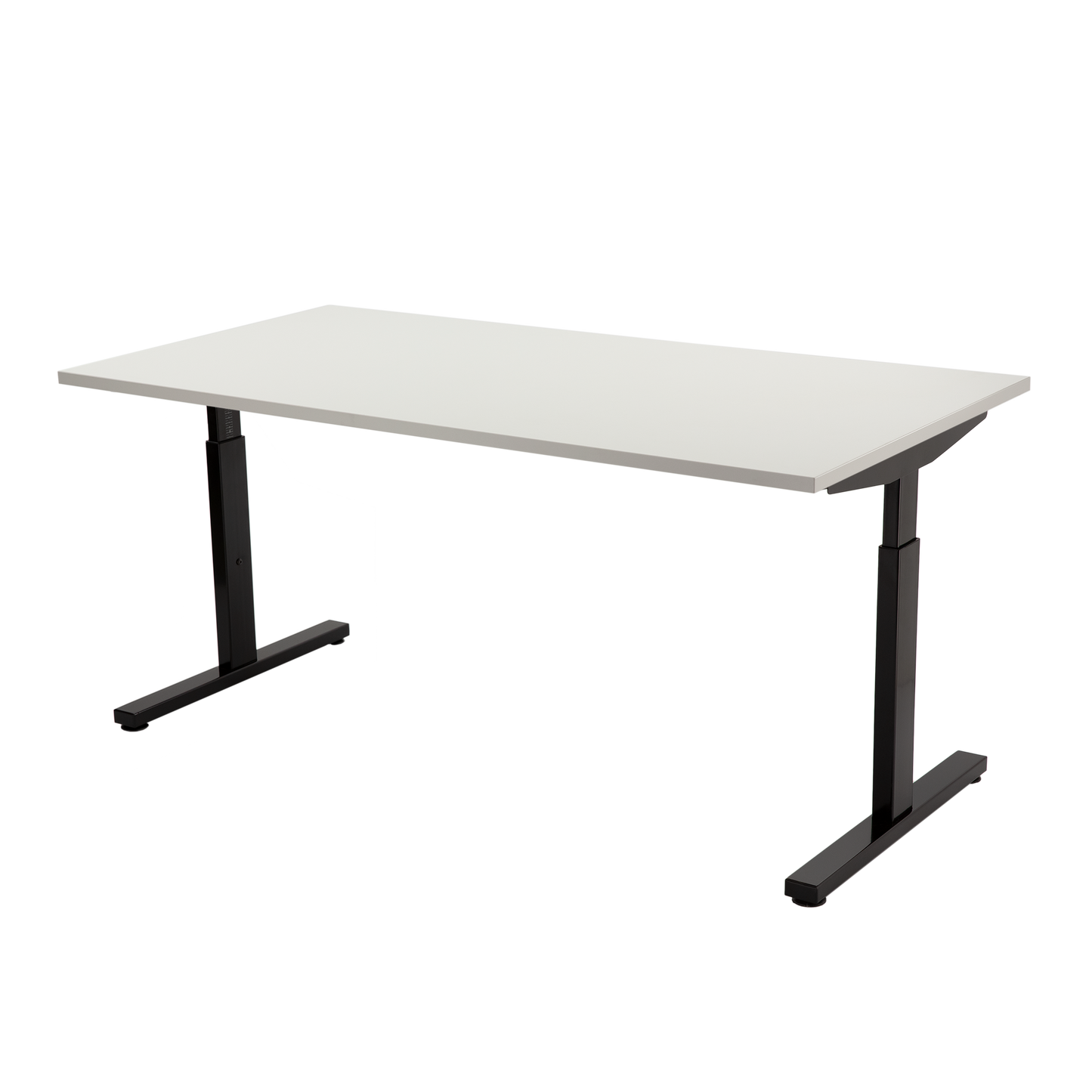 YOOS! Basic Workspace Verstelbaar bureau wit blad zwart frame