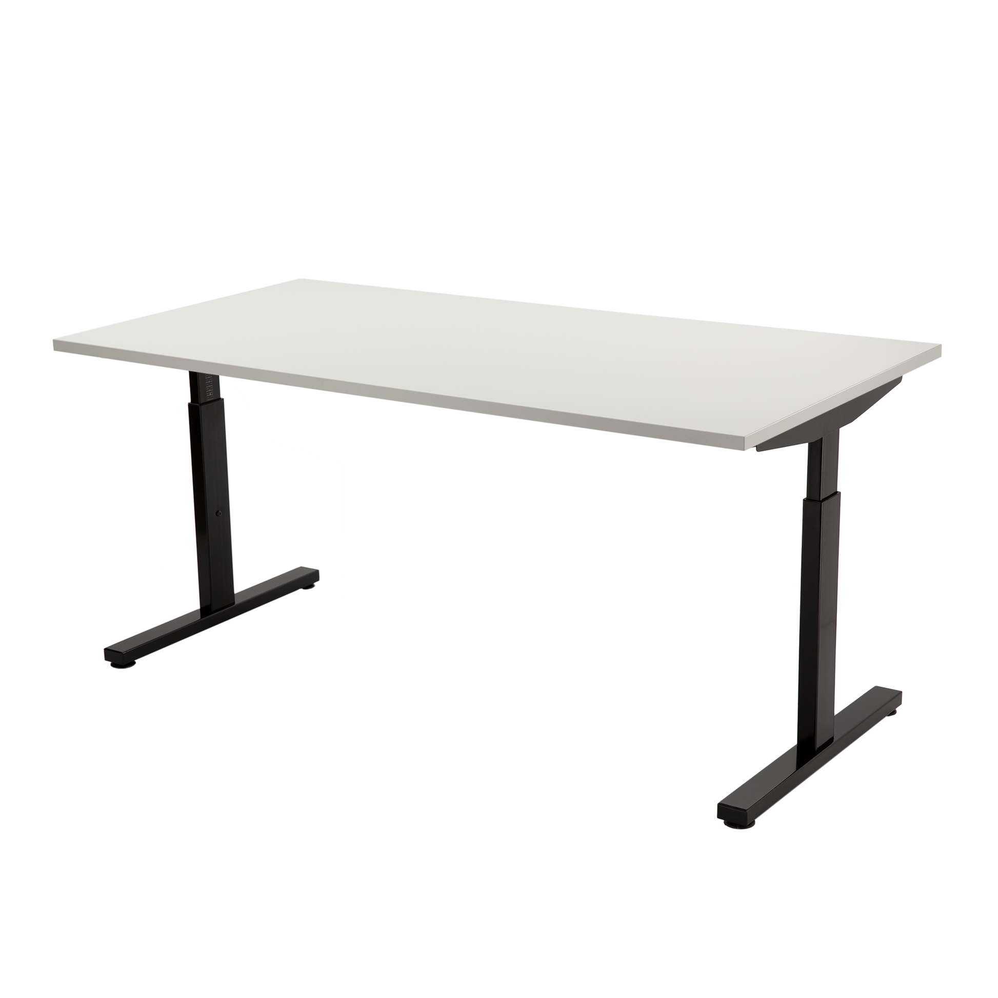 YOOS! Basic Workspace Verstelbaar bureau wit blad zwart frame