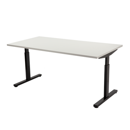 YOOS! Basic bureau Verstelbaar bureau wit blad zwart frame