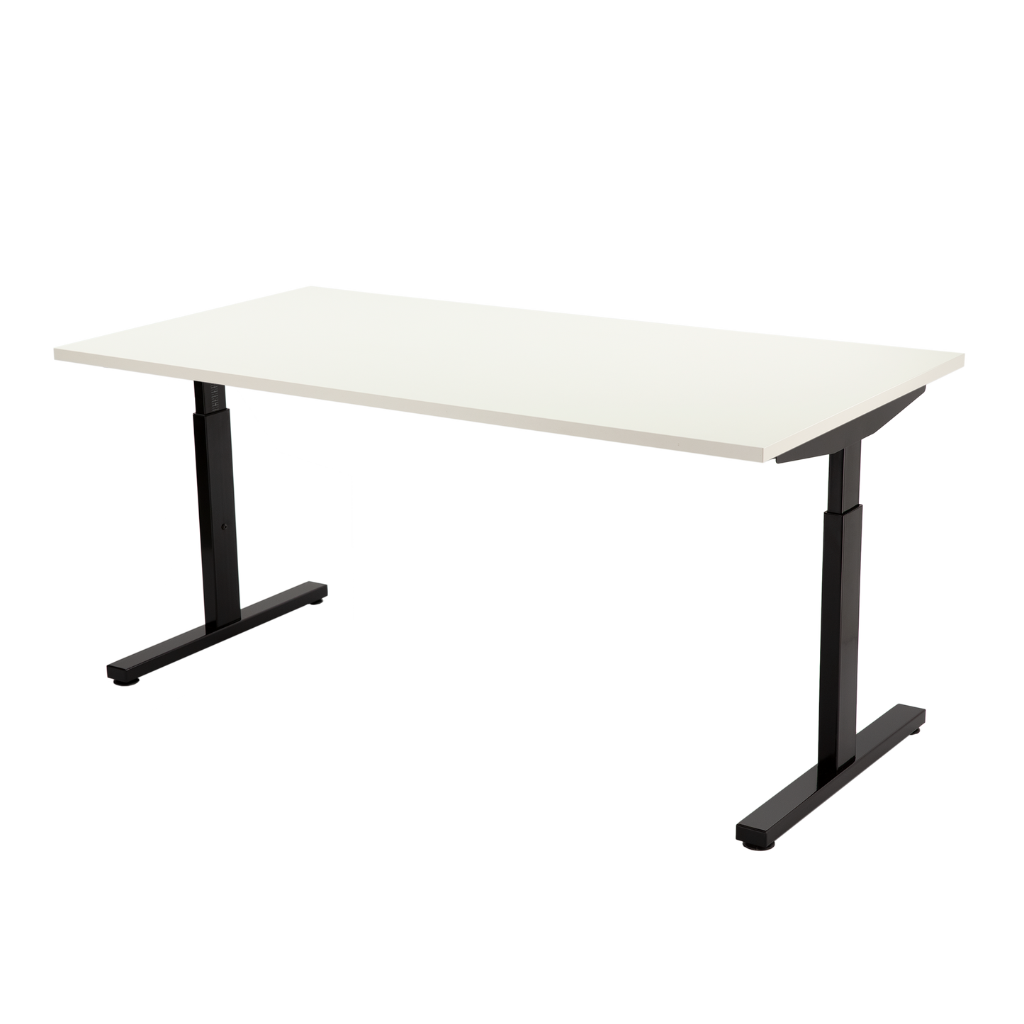 YOOS! Basic Workspace Verstelbaar bureau wit blad zwart frame