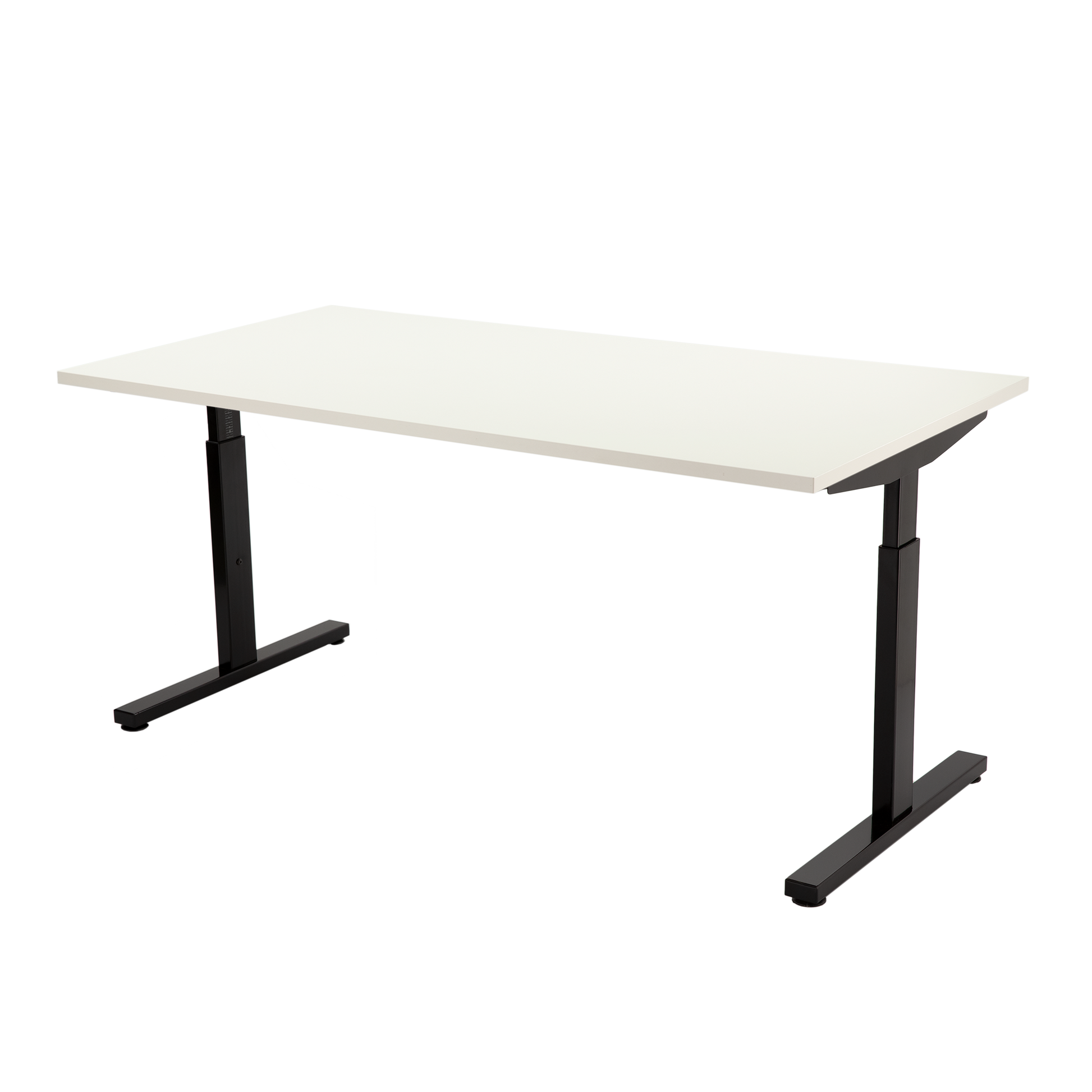 YOOS! Basic Workspace Verstelbaar bureau wit blad zwart frame