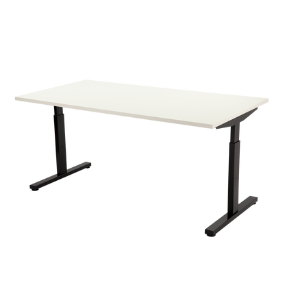 YOOS! Basic bureau Verstelbaar bureau wit blad zwart frame