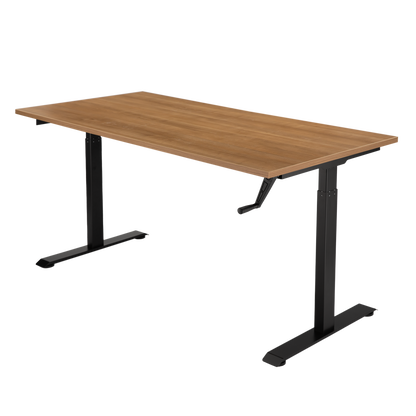 YOOS! Essential Bureau verstelbaar bureau havanna blad zwart frame