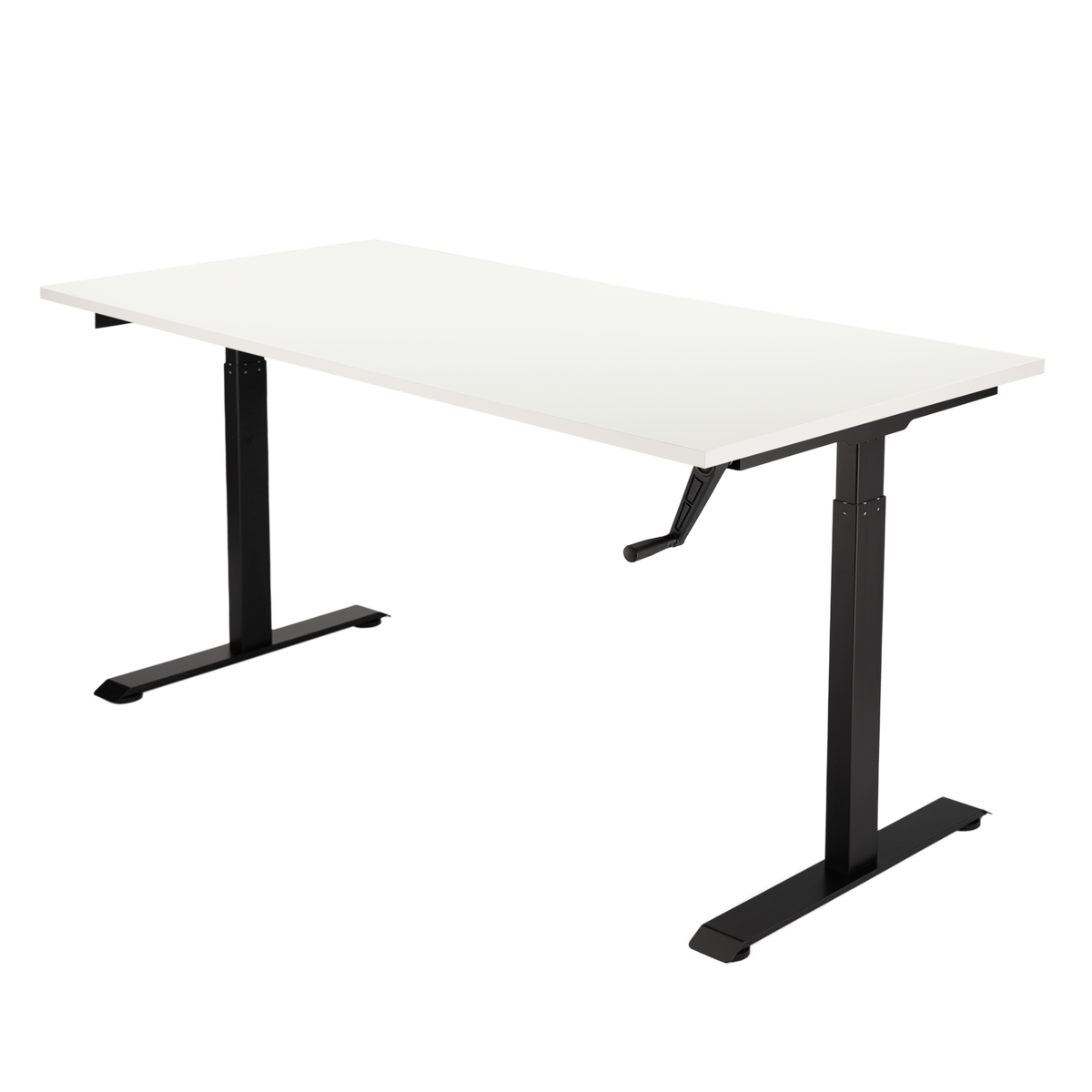 YOOS! Essential Bureau verstelbaar bureau wit blad zwart frame