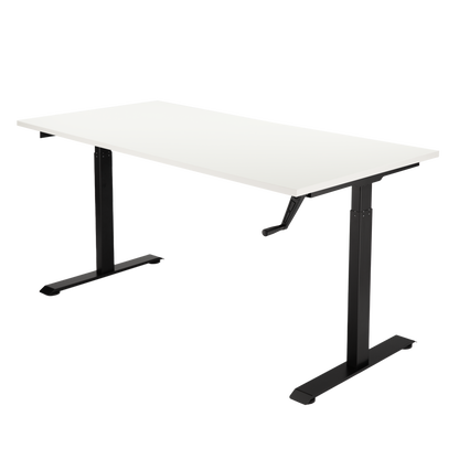 YOOS! Essential Bureau verstelbaar bureau wit blad zwart frame