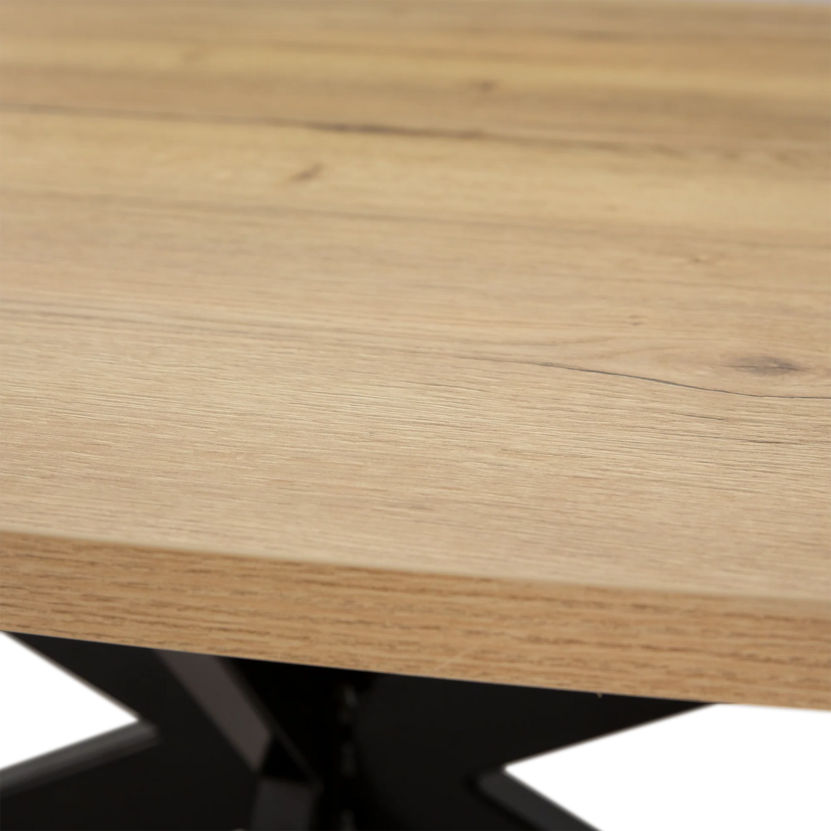 YOOS! vergadertafel ellipsvormig detail tafelblad en zijkant blad