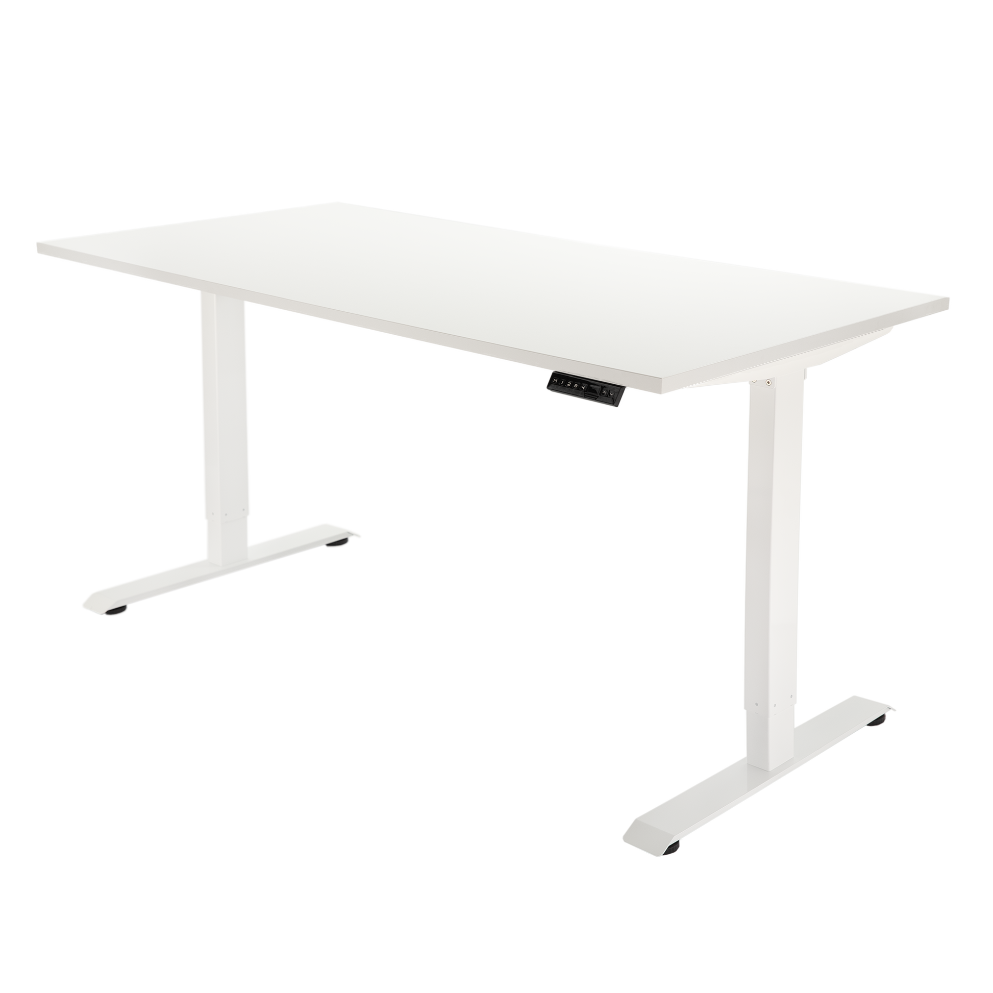 YOOS! Flow Workspace elektrisch verstelbaar bureau wit blad wit frame
