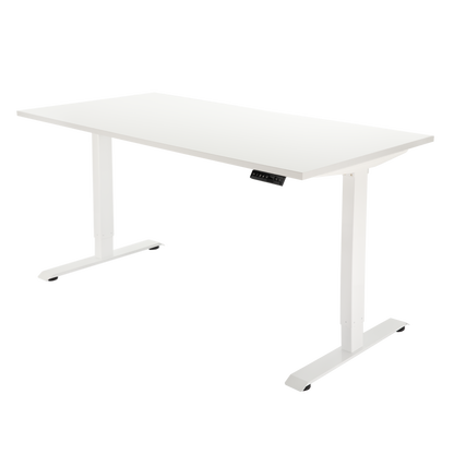 YOOS! Flow elektrisch verstelbaar bureau wit blad wit frame