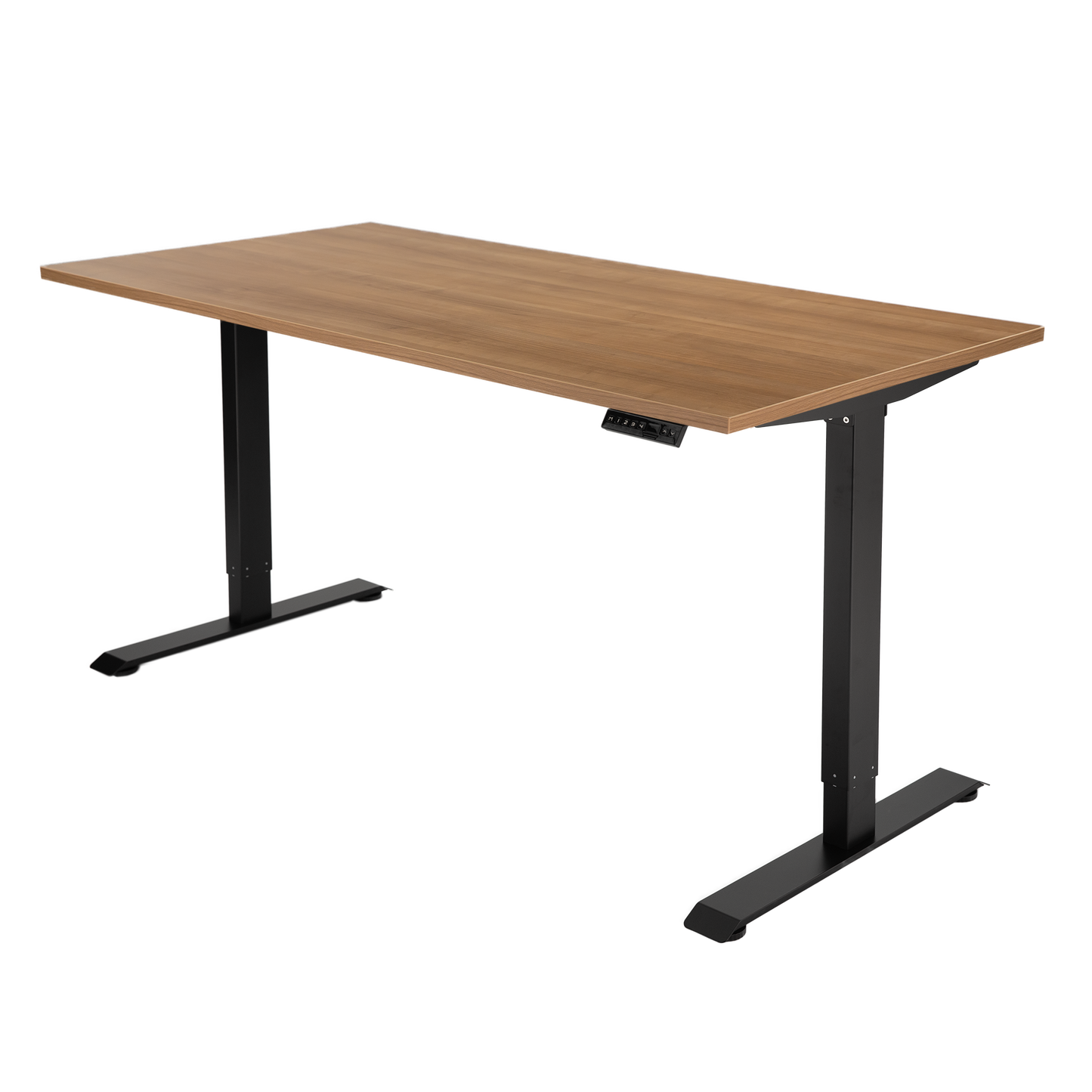 YOOS! Flow Workspace elektrisch verstelbaar bureau havanna zwart frame