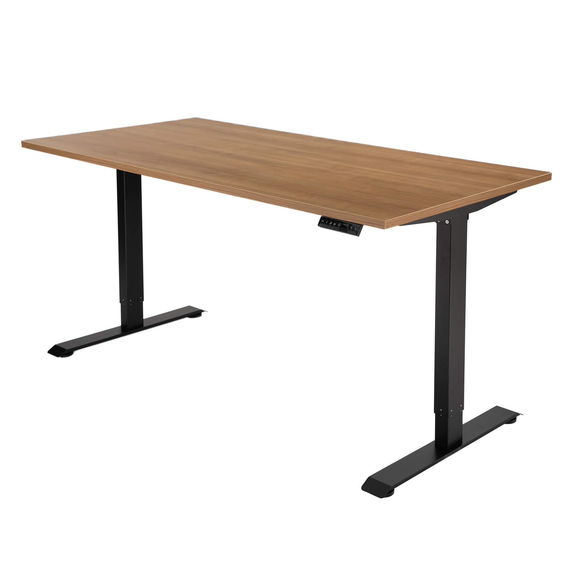 YOOS! Flow Workspace elektrisch verstelbaar bureau havanna zwart frame
