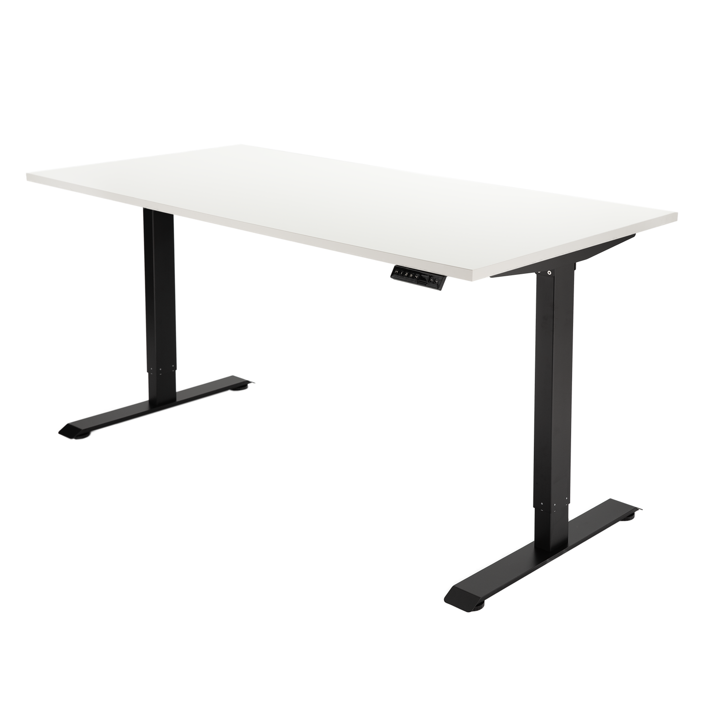 YOOS! Flow Workspace elektrisch verstelbaar bureau wit blad zwart frame