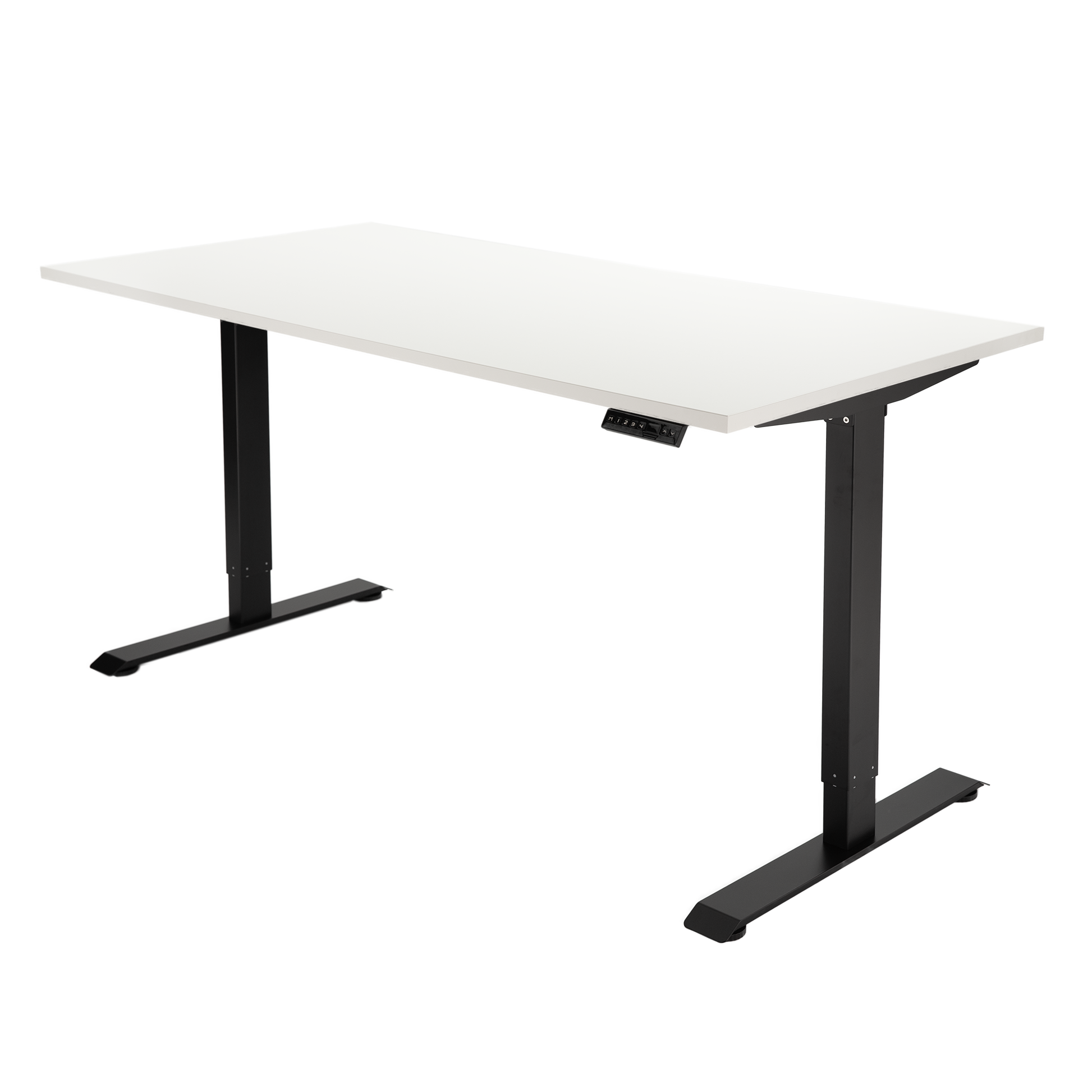 YOOS! Flow Workspace elektrisch verstelbaar bureau wit blad zwart frame