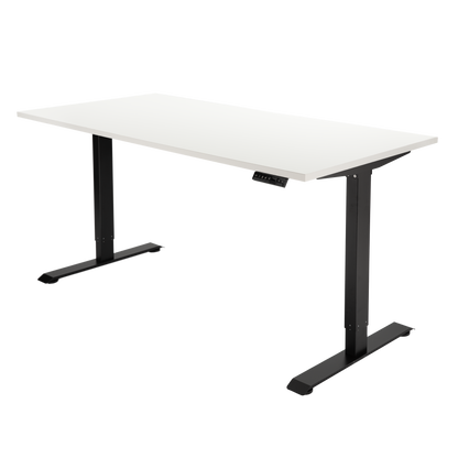 YOOS! Flow elektrisch verstelbaar bureau wit blad zwart frame