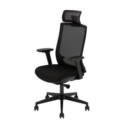 YOOS! Flow Workspace bureaustoel zwart zijkant ergonomisch NEN-EN-1335 normering 