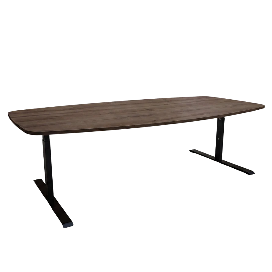YOOS! vergadertafel 240 x 120 cm bruin eiken zwarte poot