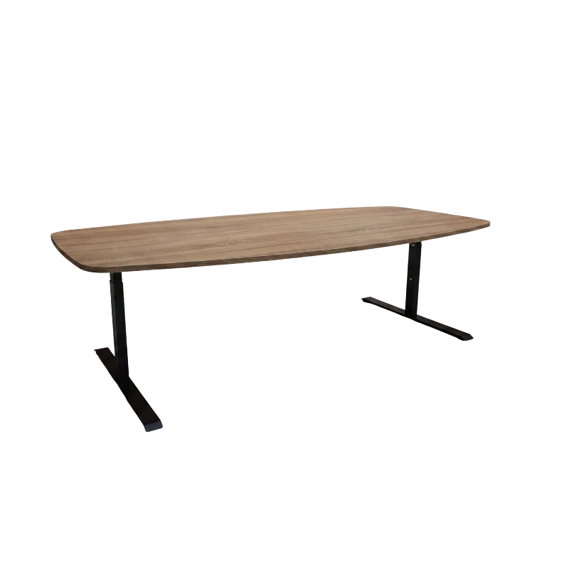 YOOS! vergadertafel 240 x 120 cm midden eiken zwarte poot