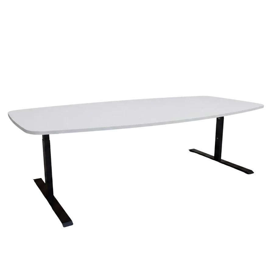 YOOS! vergadertafel 240 x 120 cm wit blad zwarte poot