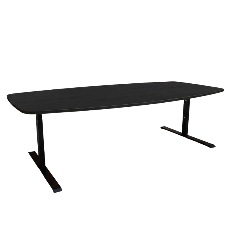 YOOS! vergadertafel 240 x 120 cm zwart eiken zwarte poot