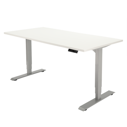 YOOS! Bureau Focus elektrisch verstelbaar bureau grijs blad aluminium frame