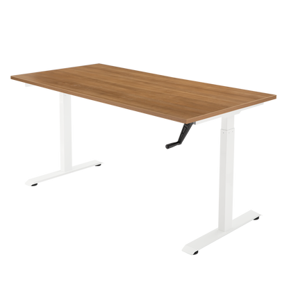 YOOS! Essential Bureau verstelbaar bureau havana blad wit frame