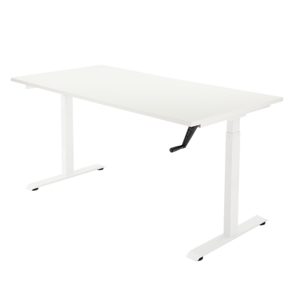 YOOS! Essential Bureau verstelbaar bureau wit blad wit frame