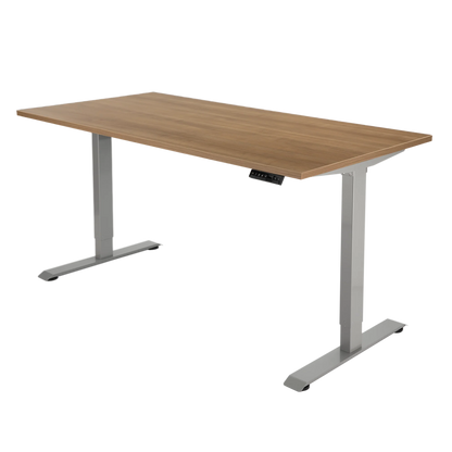 YOOS! Flow elektrisch verstelbaar bureau havanna blad aluminium frame