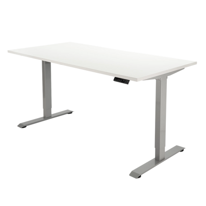 YOOS! Flow elektrisch verstelbaar bureau wit blad wit frame