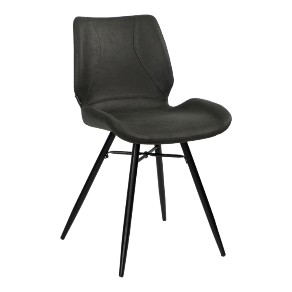 YOOS vergaderstoel essential eco leer zwart schuin 