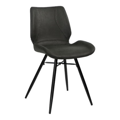 YOOS vergaderstoel essential eco leer zwart schuin 
