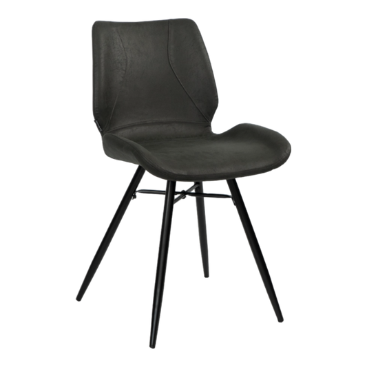 YOOS vergaderstoel essential eco leer zwart schuin 